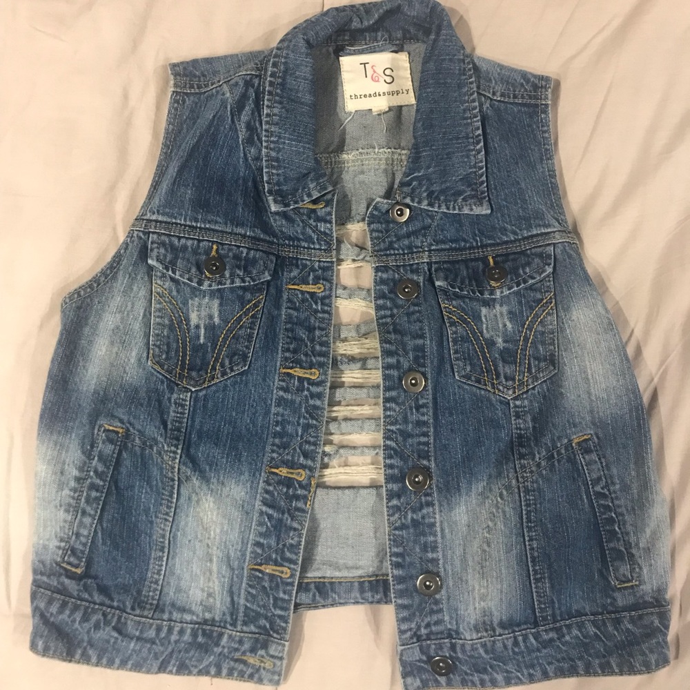 Jean jacket vest